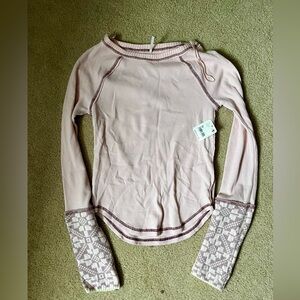 Free People Thermal with Knit Cuffs